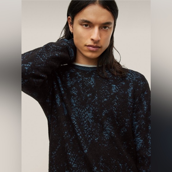 John Varvatos Collection Waverly Python Jacquard Sweater. Size medium. - Picture 3 of 10